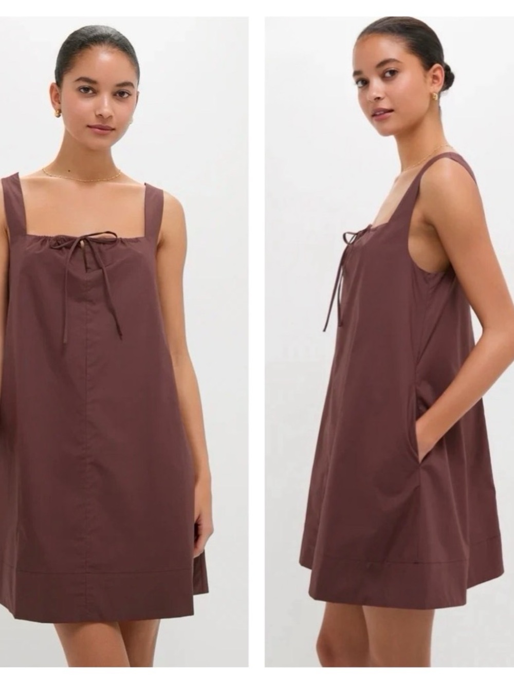 NWT Tuckernuck Nude Lucy Alexis Mini Dress in Chocolate Size Small